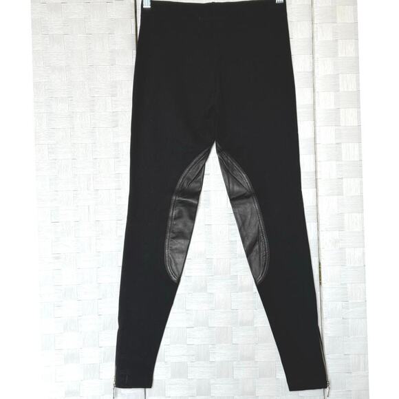 Anthropologie People Like Frank Black Leggings Vegan Leather Chaps Womens Sz 2 - Picture 2 of 6